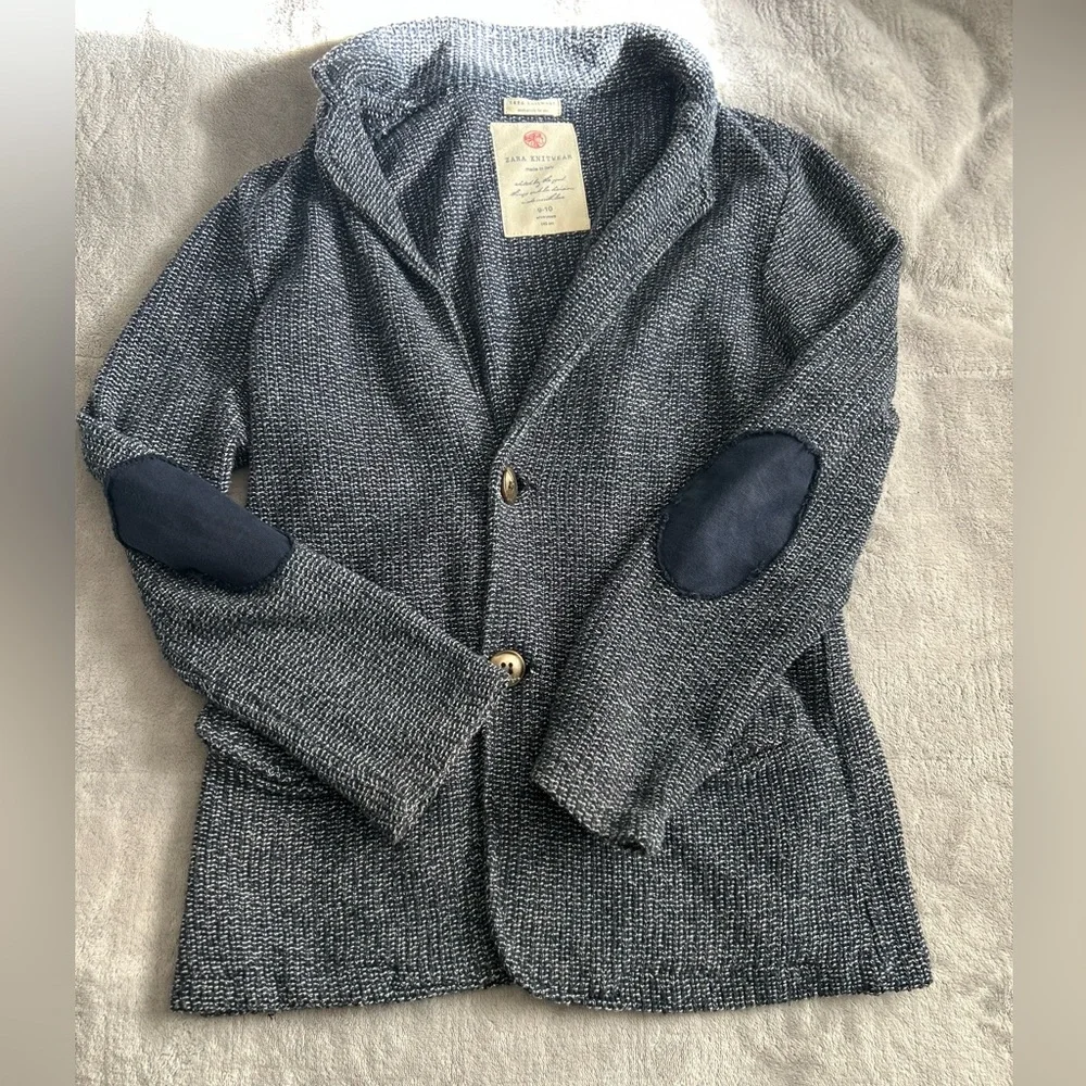 Zara knit blazer with elbow patches
